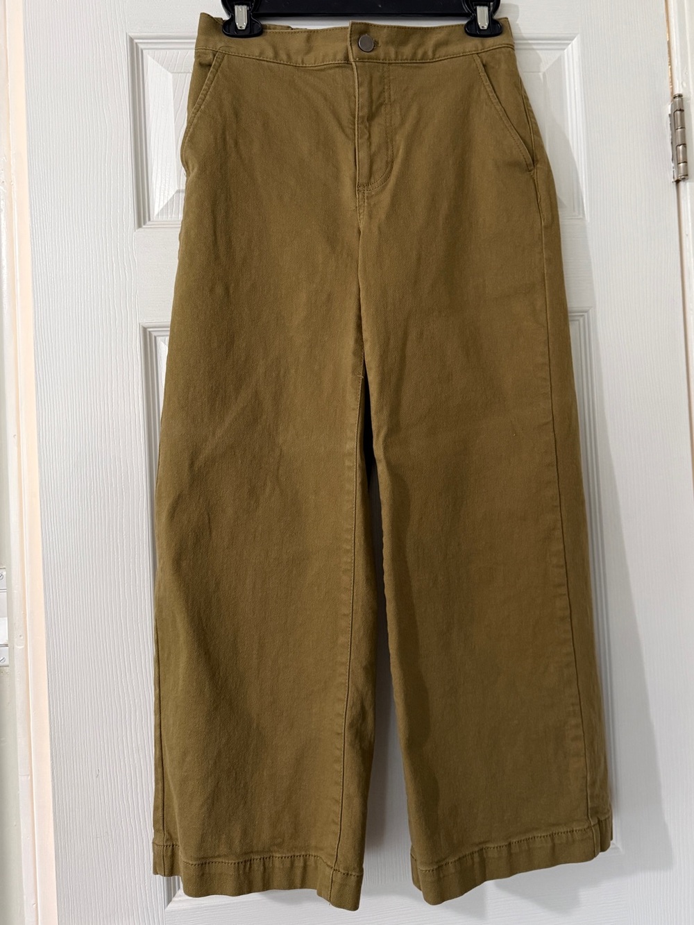 Oak + Fort Cropped Twill Wide Leg Pant